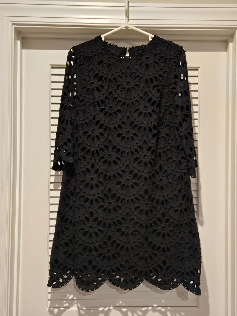 Ann Taylor Navy Eyelet Dress